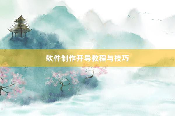 软件制作开导教程与技巧