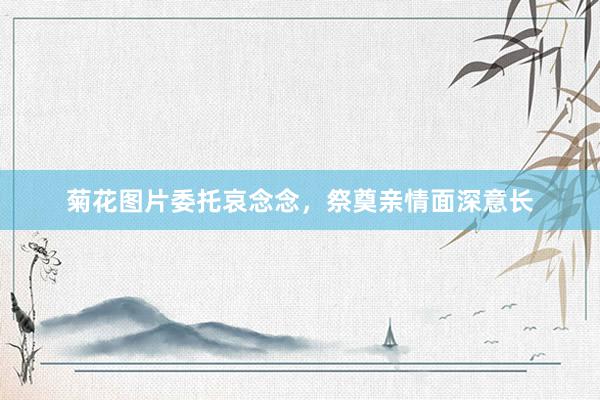 菊花图片委托哀念念，祭奠亲情面深意长